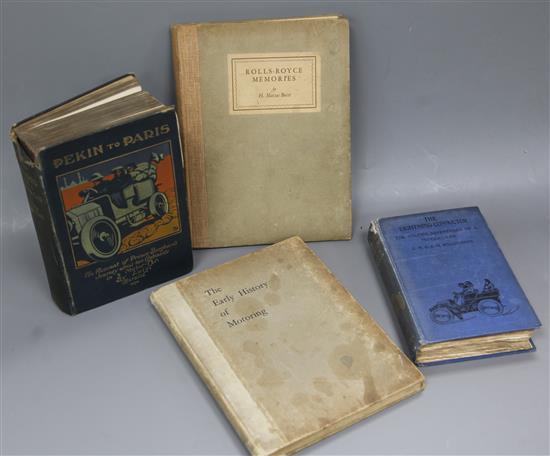 Barzini, Luigi - Pekin to Paris, London 1907; Buist - Rolls Royce, Cambridge, 1926; Williamson, C.N. & A.M. -